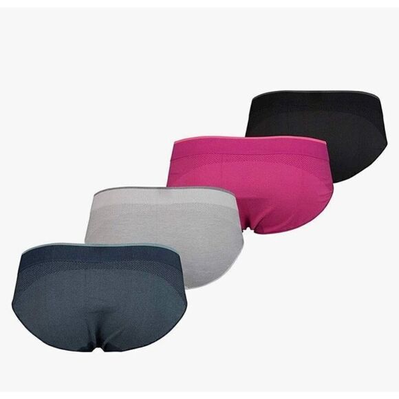 PUMA - NWT - L Sz Lg 4-Pack Performance Bikini/Blue, Grey, Pink & Black/Unopened - Picture 5 of 11